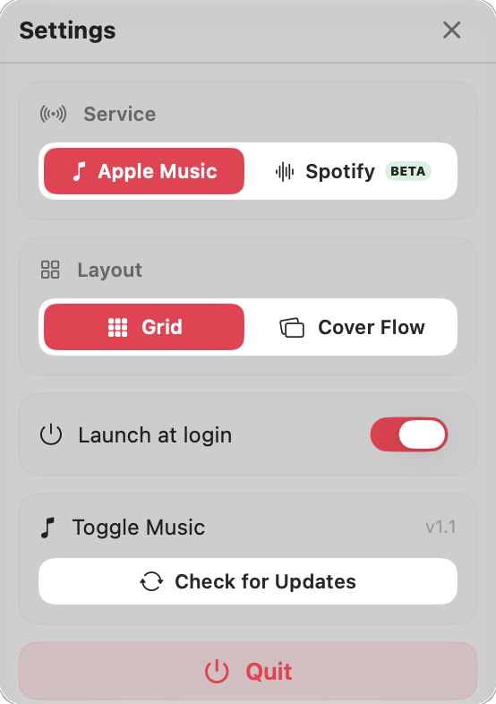 Toggle Music: Make it yours